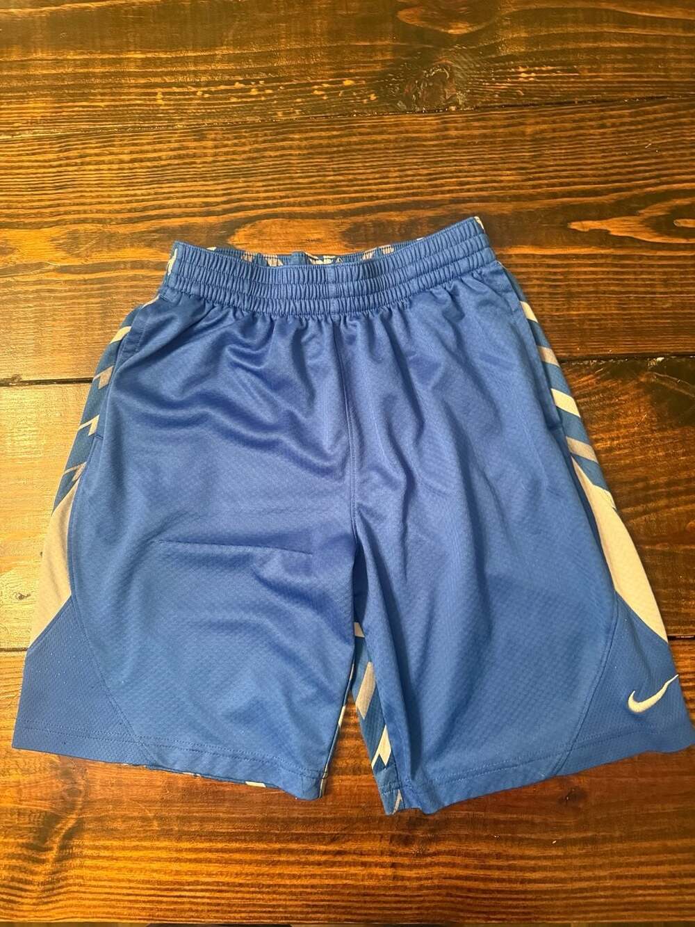 Nike Dri-FIT Royal Blue and Grey Zigzag Athletic Shorts